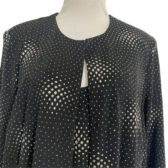 Alex Evenings Size 18W  Top Blouse Cardigan Open Front Sleeveless 2 Piece Set - Picture 2 of 8